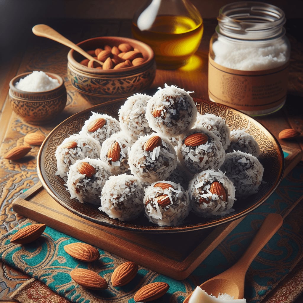 A simple, sweet, and satisfying treat made with dates, almonds, and coconut.