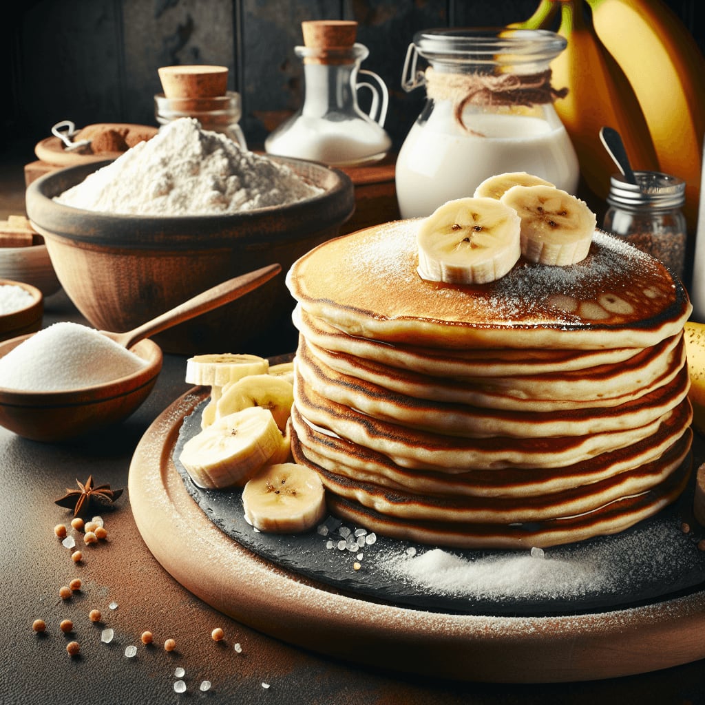 A delicious and easy-to-make vegan breakfast option, these banana pancakes are fluffy, sweet, and bursting with flavor.