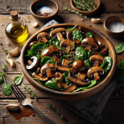 A symphony of mushrooms, garlic, and herbs create a dish where every bite sings a melody of flavor.