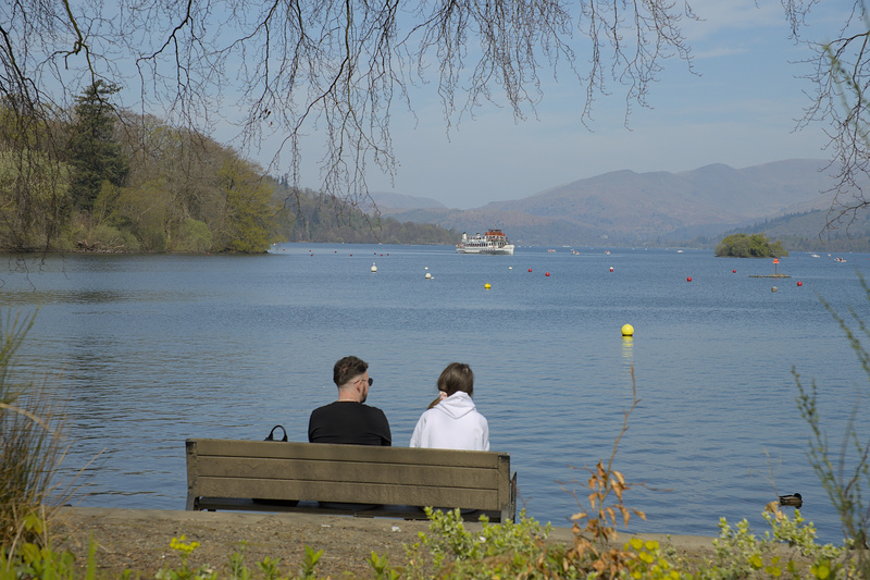 Seated People Lake View - 1