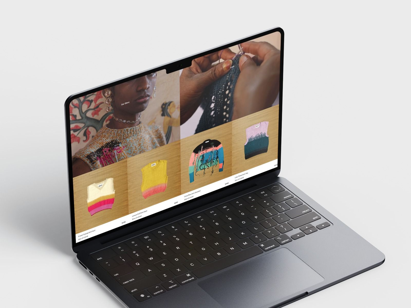 Developed a Visually-Driven E-Commerce Platform for AMESH Studios, Showcasing Sustainable Fashion and Artisanal Craftsmanship