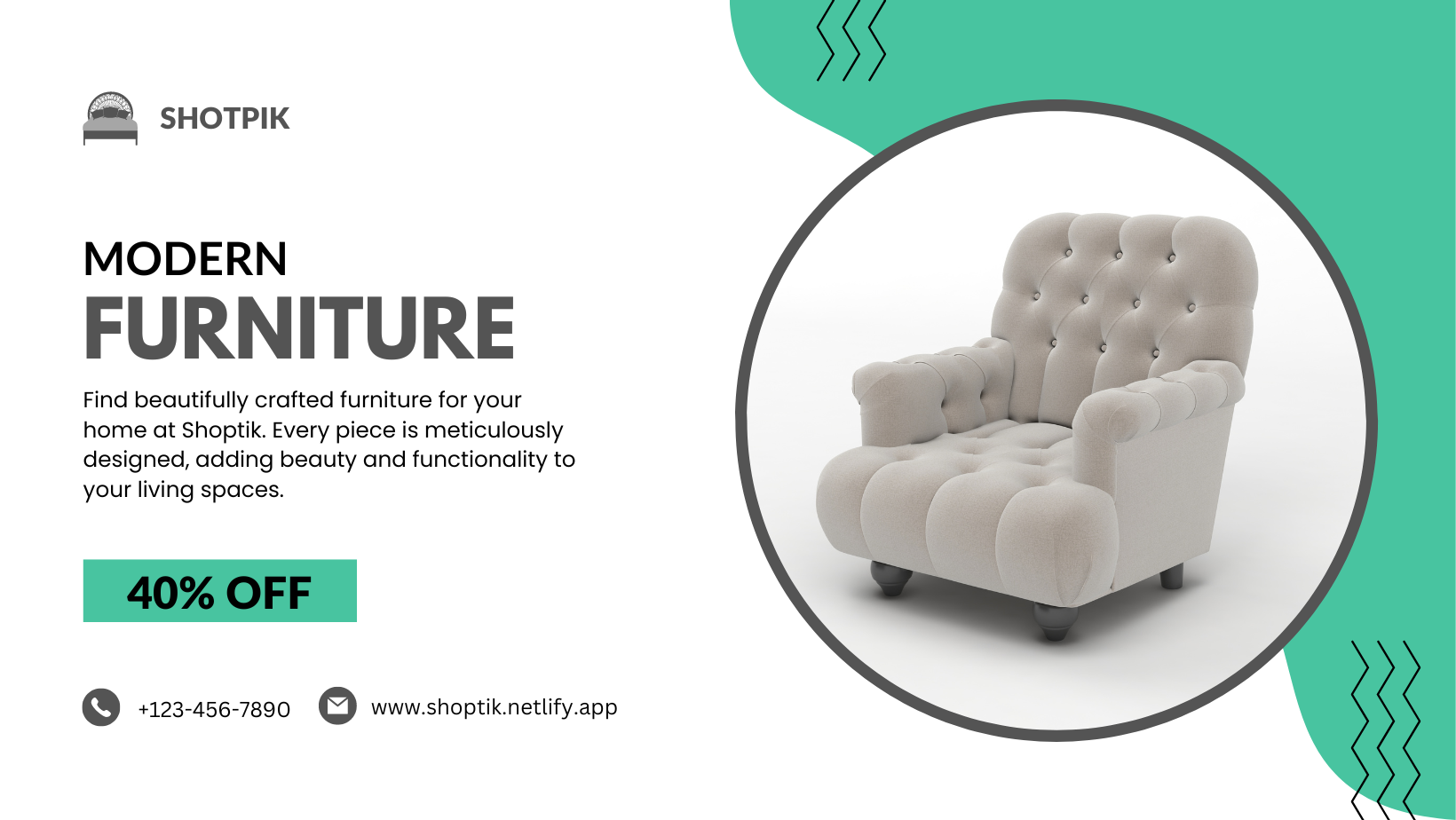 Shoptik Furniture web app