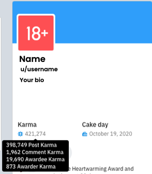 Screenshot for how to find your Reddit comment karma