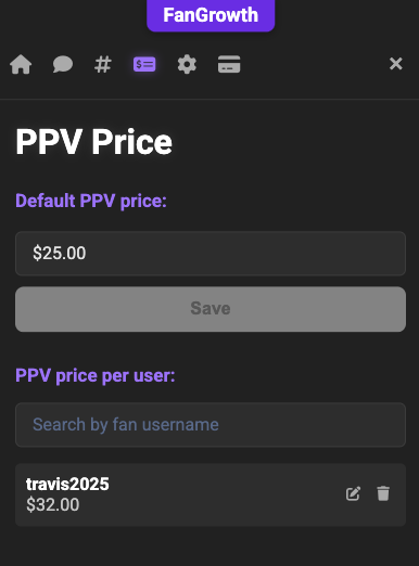 PPV Price Fansly