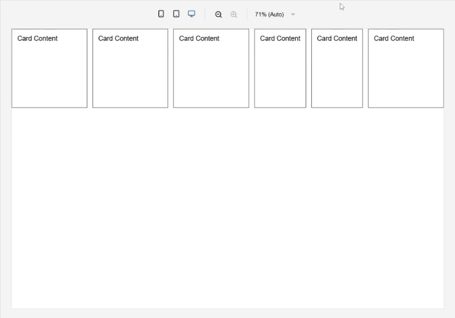 GIF showing drag-and-drop of components within a responsive flex container