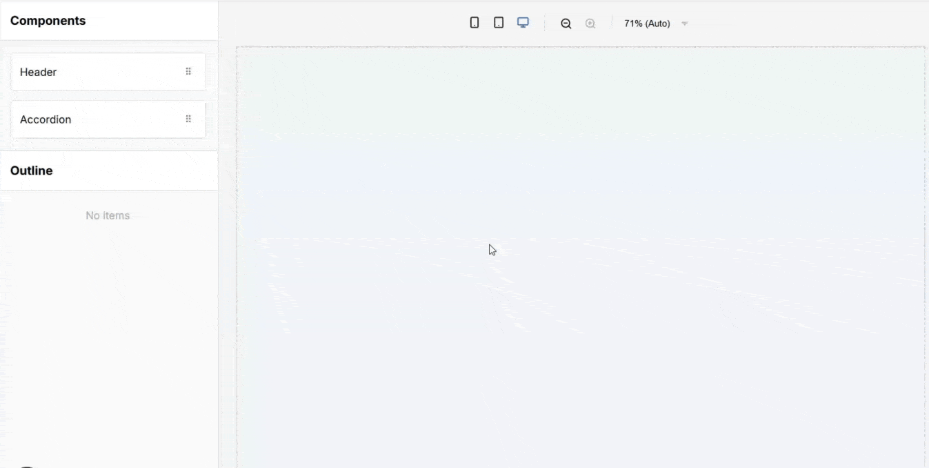 GIF showing a collapsible slot in action