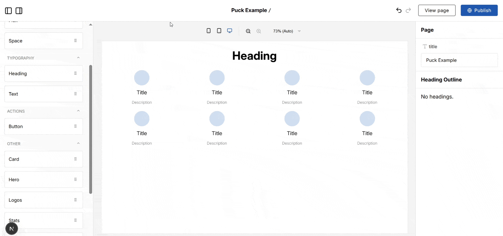 GIF showing the editor with resizable sidebars