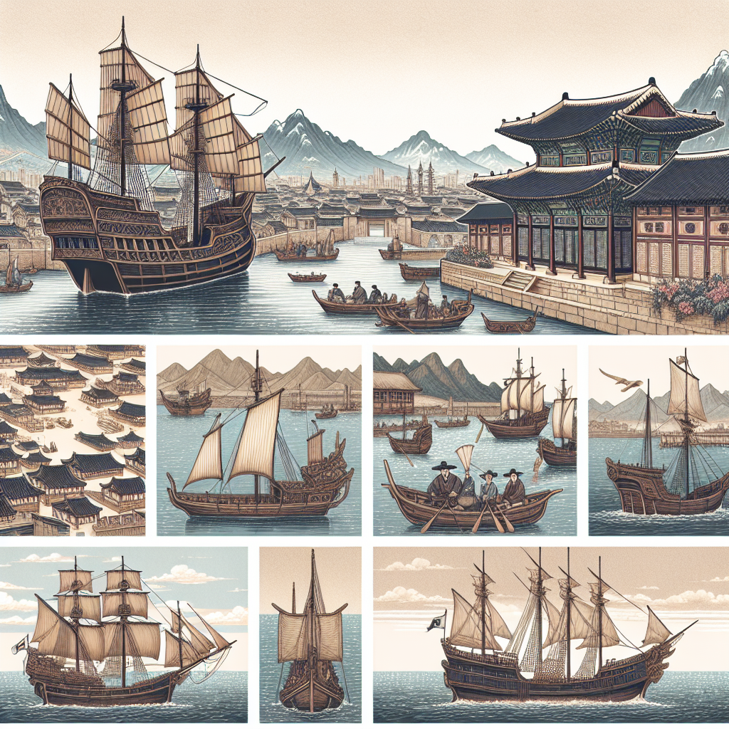 대한조선 배경의 다양한 선박 모습