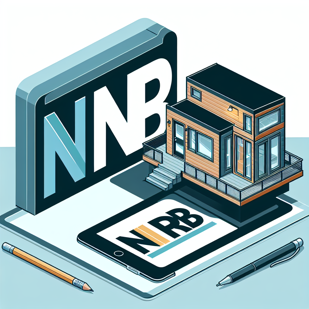  소개 이미지: 엔알비 로고와 모듈러 주택 예시