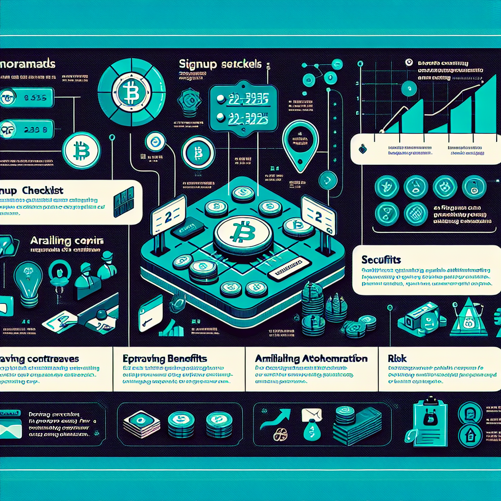 Clean Korean-language infographic for a Coinone (Korea crypto exchange) 2025 guide: sections for signup checklist, security (2FA, anti-phishing code), benefits/events, Coin Borrowing strategy (risk controls), and scam-avoidance tips. Minimalist UI, teal/indigo palette, vector icons, high contrast, mobile-friendly layout.