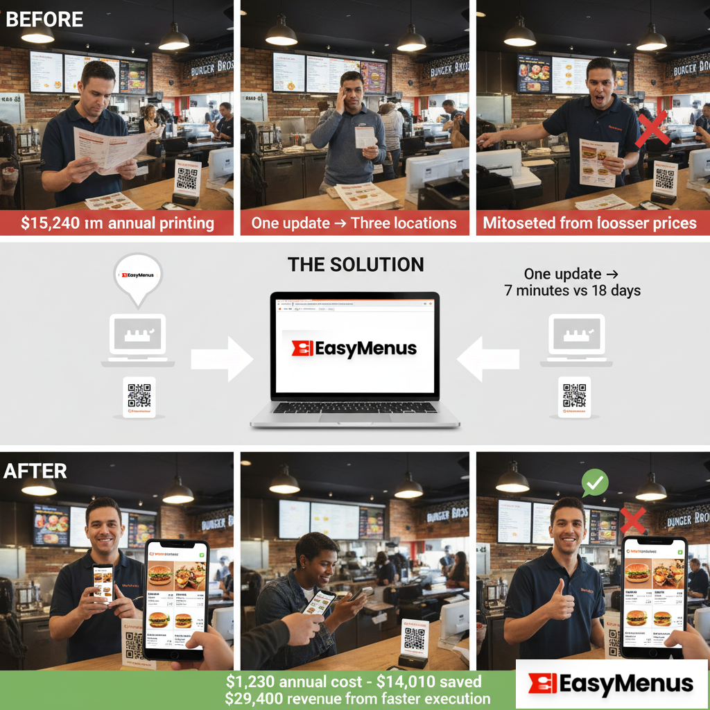 How 3-Location Burger Chain Saved $18K Yearly Standardizing Menus