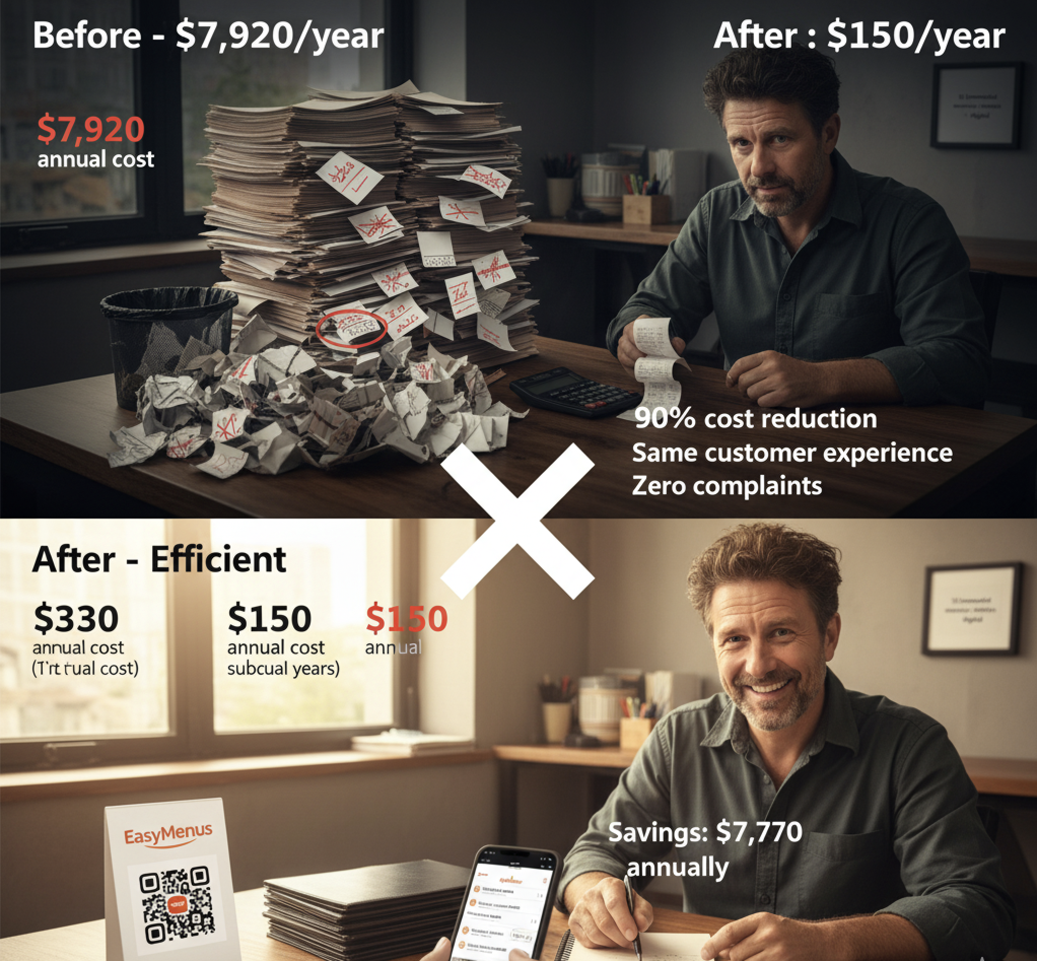 How to Reduce Restaurant Menu Printing Costs by 90%