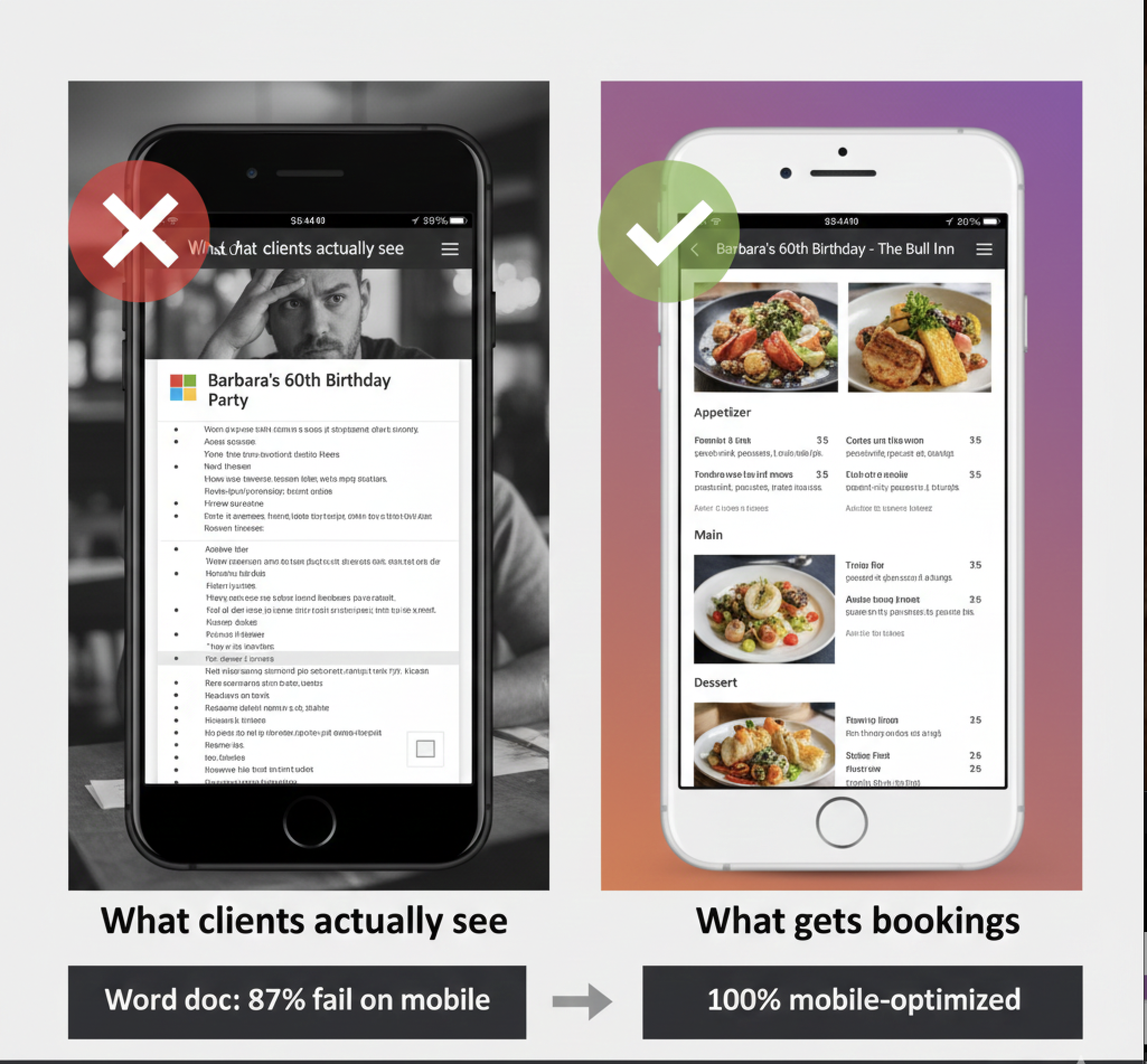 Why Word Documents Kill Your Private Event Bookings