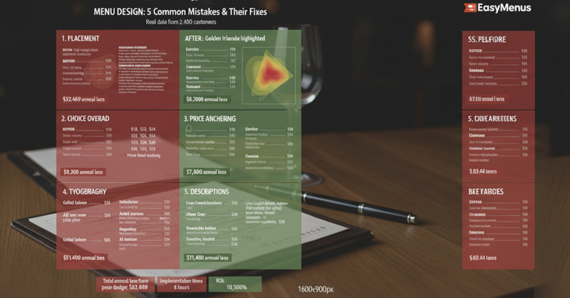 5 Menu Design Mistakes Costing You Thousands (And How to Fix Them)