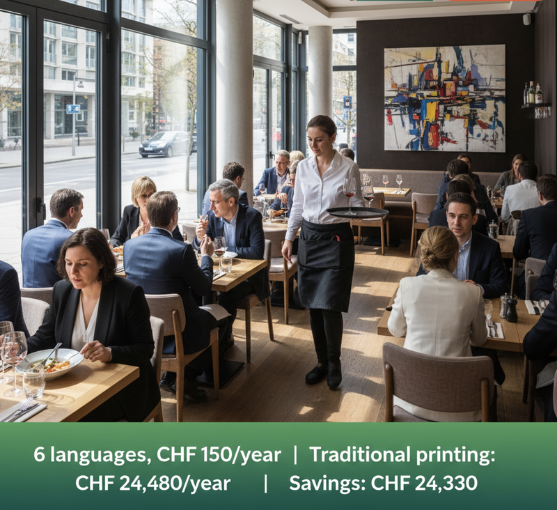 UN District Restaurant Multilingual Service Scene