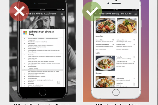 Why Word Documents Kill Your Private Event Bookings