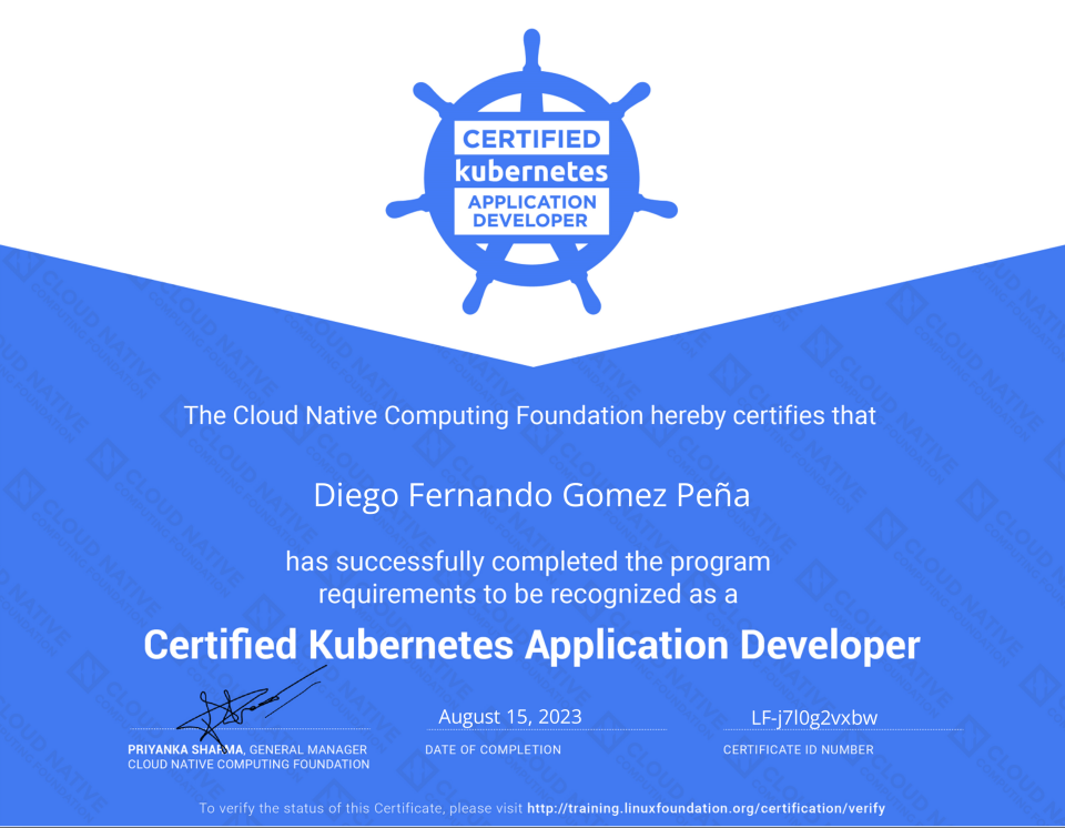 Certified Kubernetes Application Developer (CKAD)