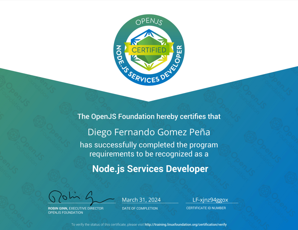 Node.js Services Developer (JSNSD)