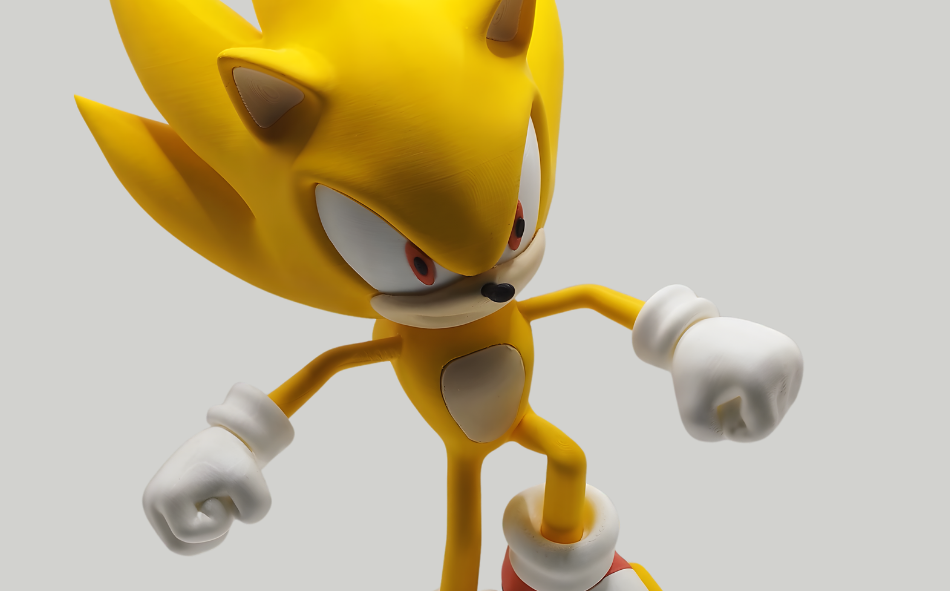 Super Sonic – Impressão 3D em PLA Filamento