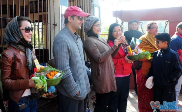 Namrata Shrestha with Siddhartha Koirala and Manisha Koirala