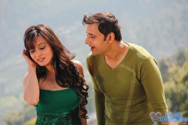 Namrata Shrestha and Siddhartha koirala in Megha Nepali Movie