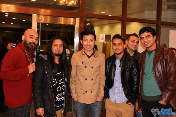 Suraj, Sandeep, Lex, Pradeep, Milan at Dhanda Screening in Hounslow Dhanda Nepali Movie Pradeep.co 1