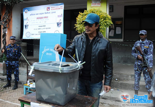 Rajesh Hamal voting yesterday Nepal Rajesh Hamal voting yesterday Nepal