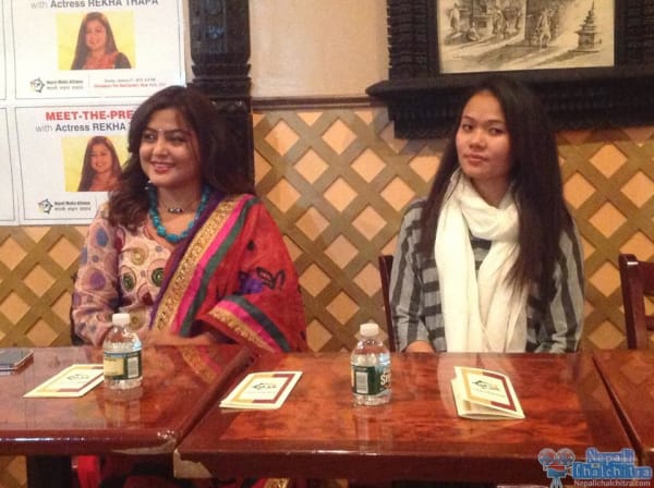 Rekha Thapa in Press Meet USA Jackson Heights NYC