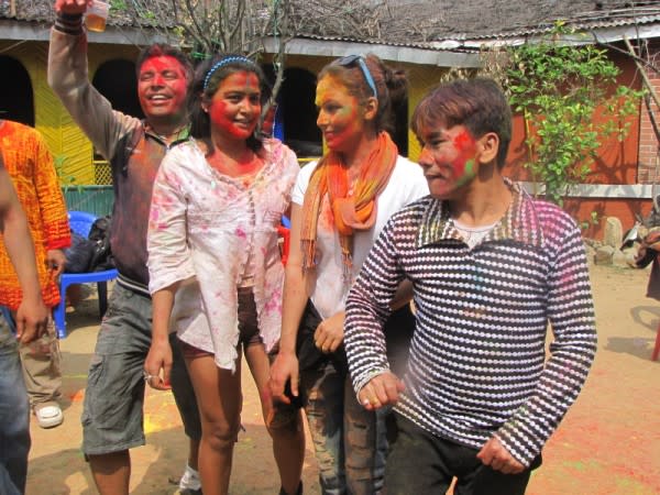 Rekha Thapa Playing Holi 2011 11