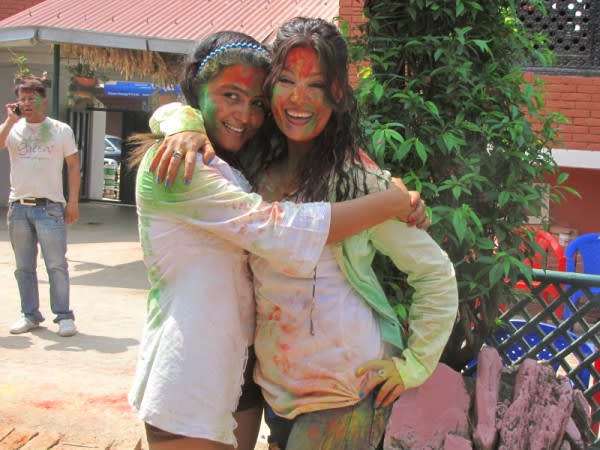 Rekha Thapa Playing Holi 2011 7