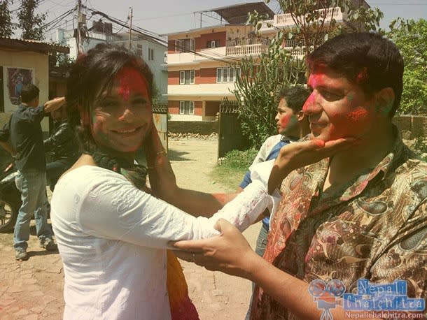 Chhabi Ojha at Holi 2013