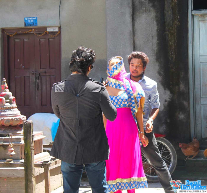 Saugat Malla Shooting Priyanka Karki