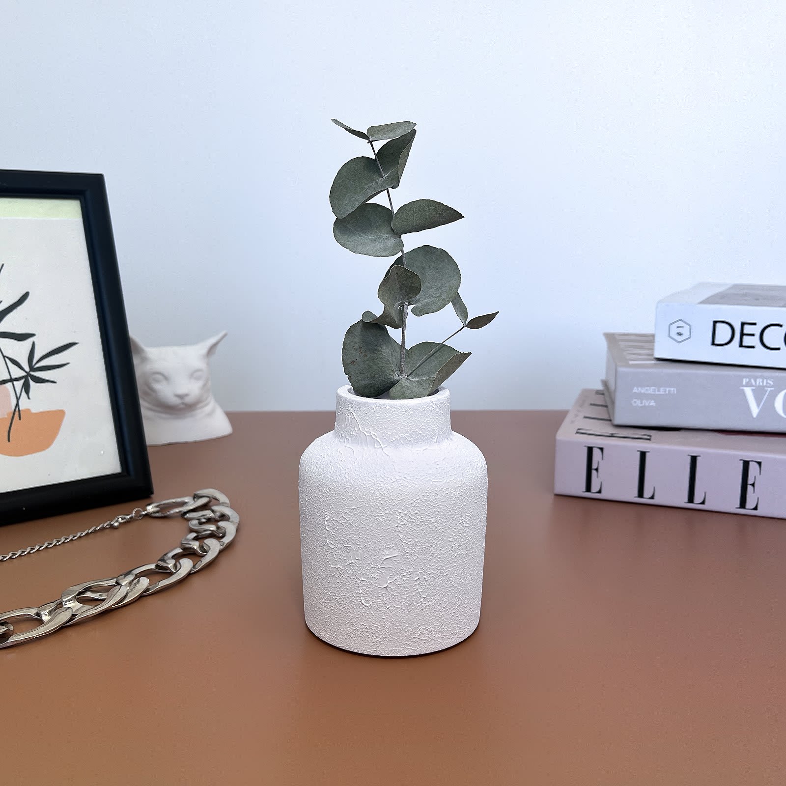 Ваза Scandi Фактурна | Гіпсовий Виріб від майстерні "Щаслива Качка" - Слайд 4