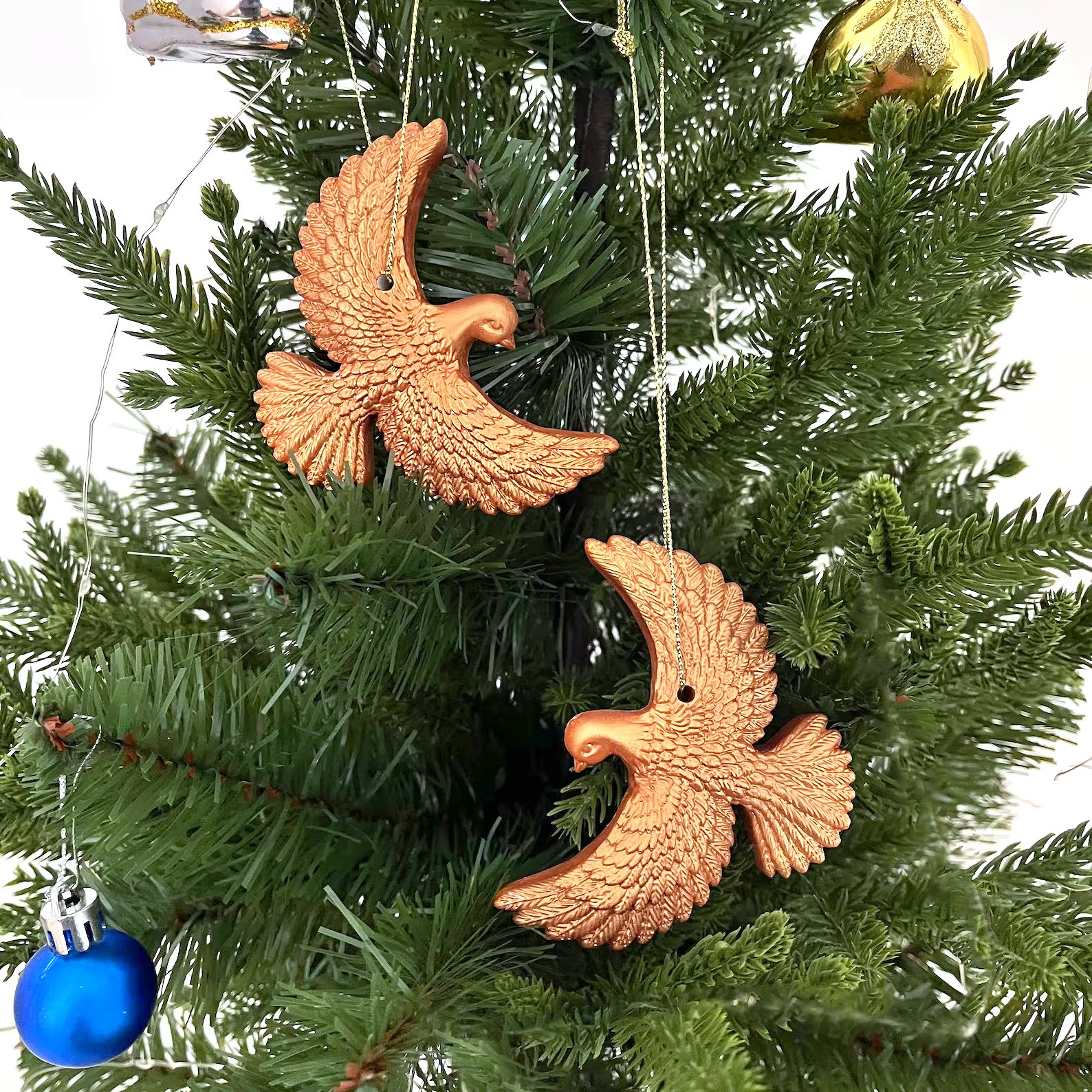 Фігурка Дикі Горлиці Дружби – підвіски зі шнурком (набір з 2 штук) | Гіпсовий Виріб від майстерні "Щаслива Качка" - Слайд 4