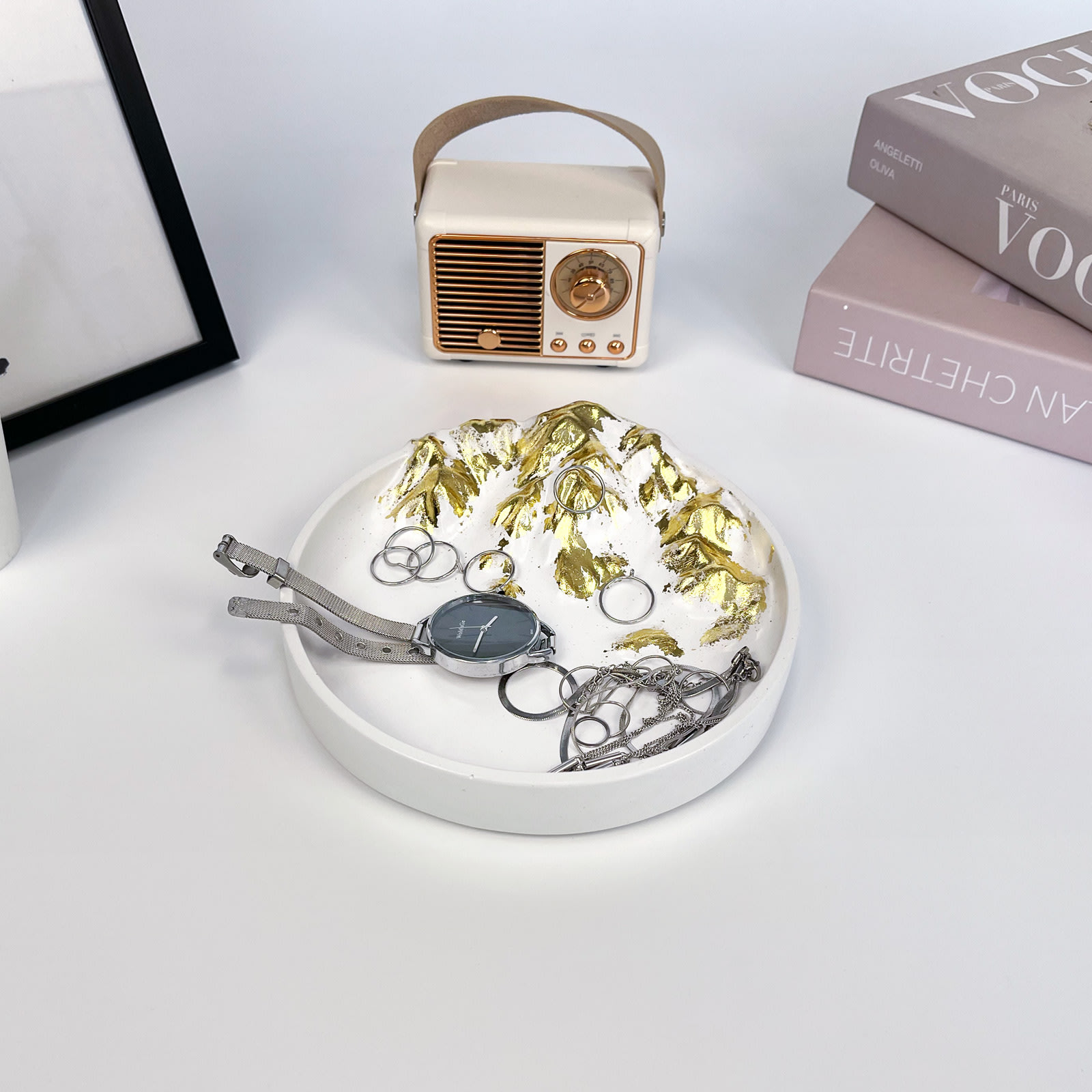 Таця Золоті Гори | Гіпсовий Виріб від майстерні "Щаслива Качка" - Слайд 7