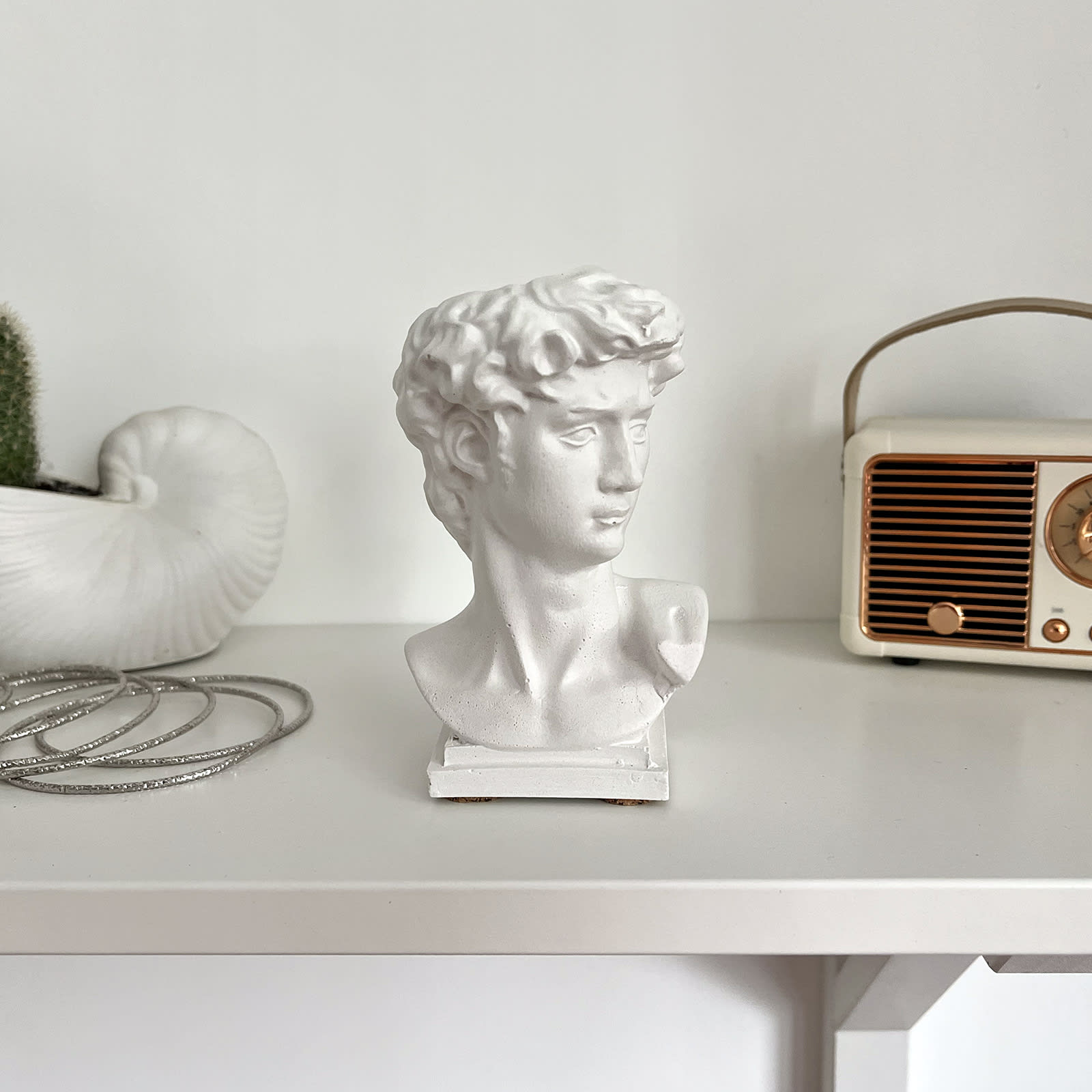 Кашпо Бюст Давида | Гіпсовий Виріб від майстерні "Щаслива Качка" - Слайд 3