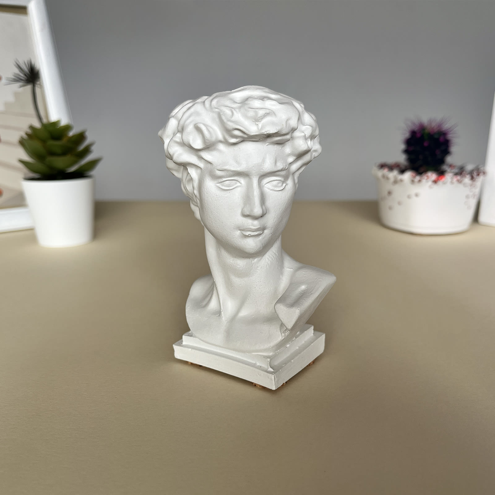 Кашпо Бюст Давида | Гіпсовий Виріб від майстерні "Щаслива Качка" - Слайд 5