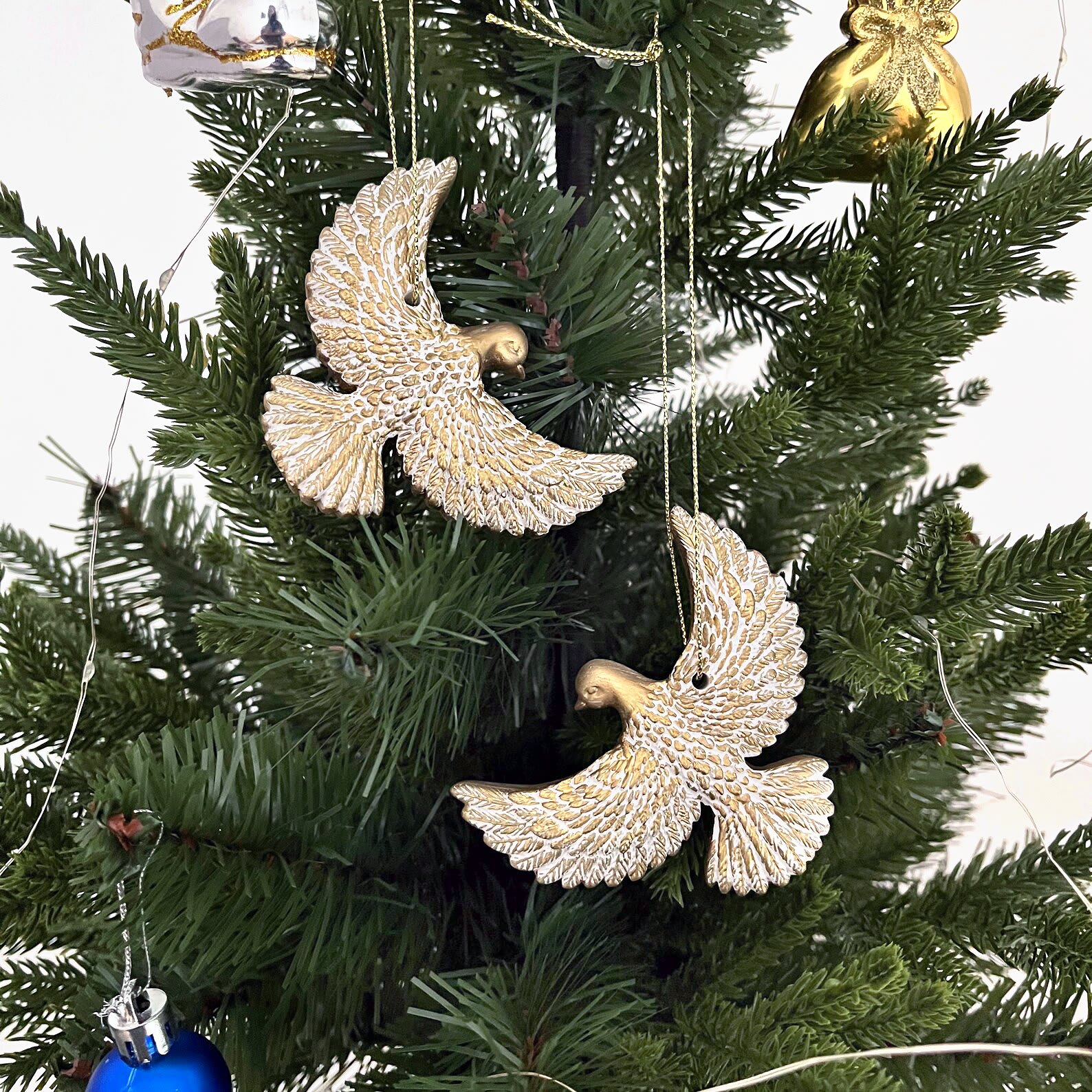 Фігурка Дикі Горлиці Дружби – підвіски зі шнурком (набір з 2 штук) | Гіпсовий Виріб від майстерні "Щаслива Качка" - Слайд 3