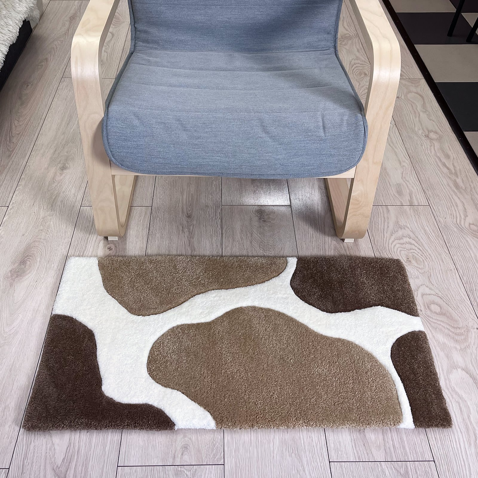 Килим Молочна Річка — абстрактна мапа / коров’яча шкура | Тафтинговий Килим від майстерні "Щаслива Качка" - Слайд 5