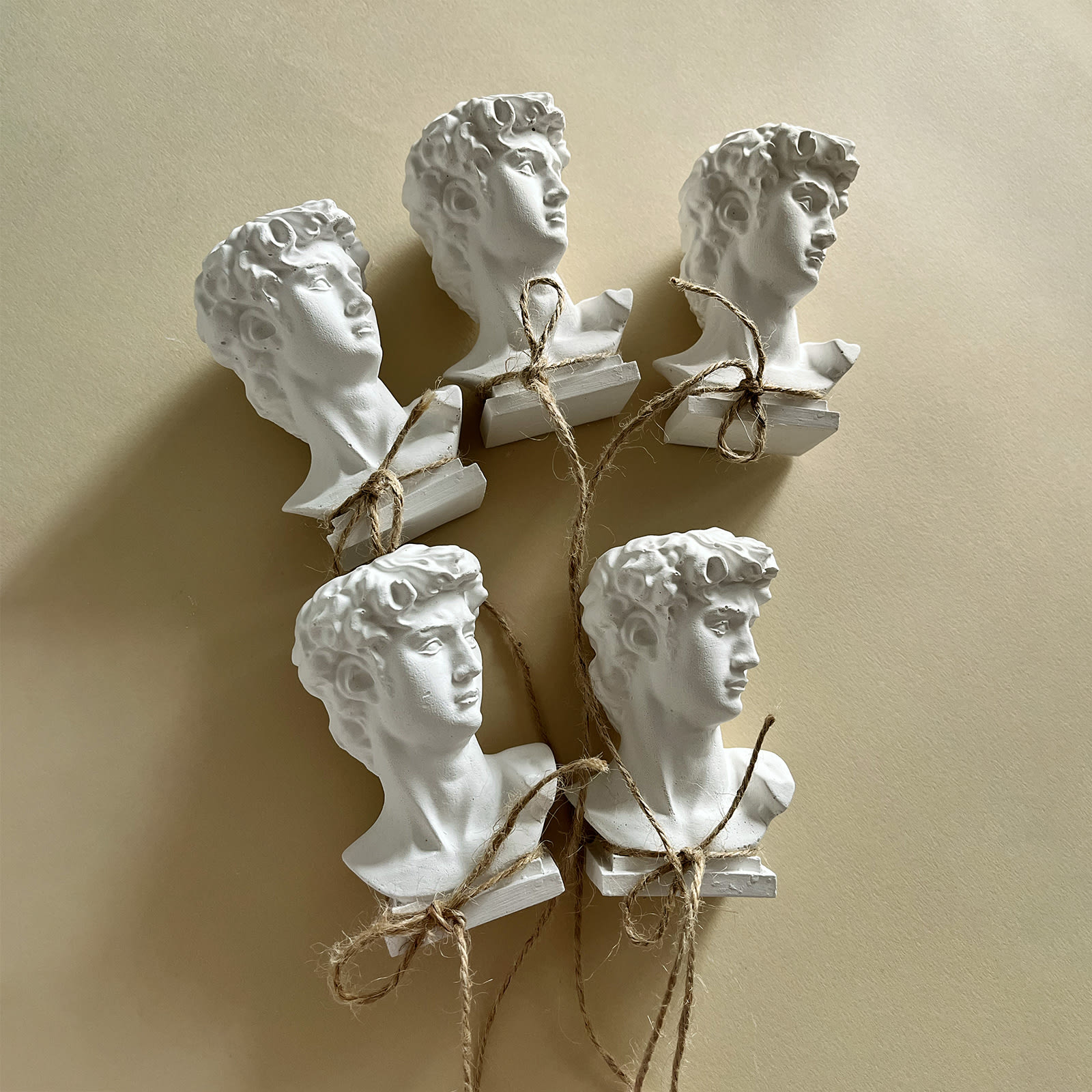 Кашпо Бюст Давида | Гіпсовий Виріб від майстерні "Щаслива Качка" - Слайд 2