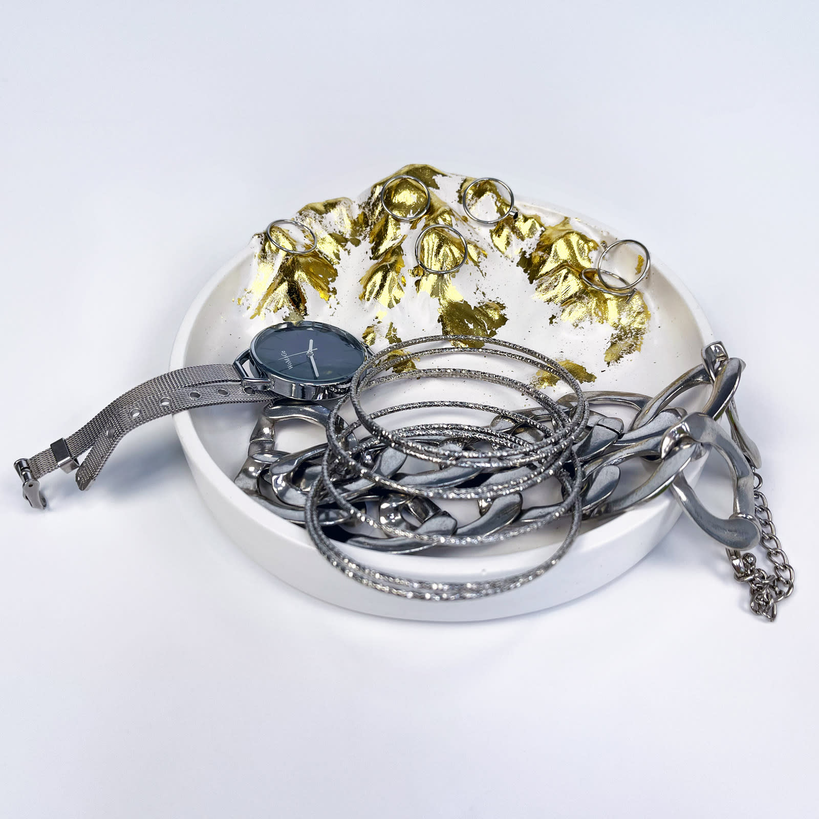 Таця Золоті Гори | Гіпсовий Виріб від майстерні "Щаслива Качка" - Слайд 4