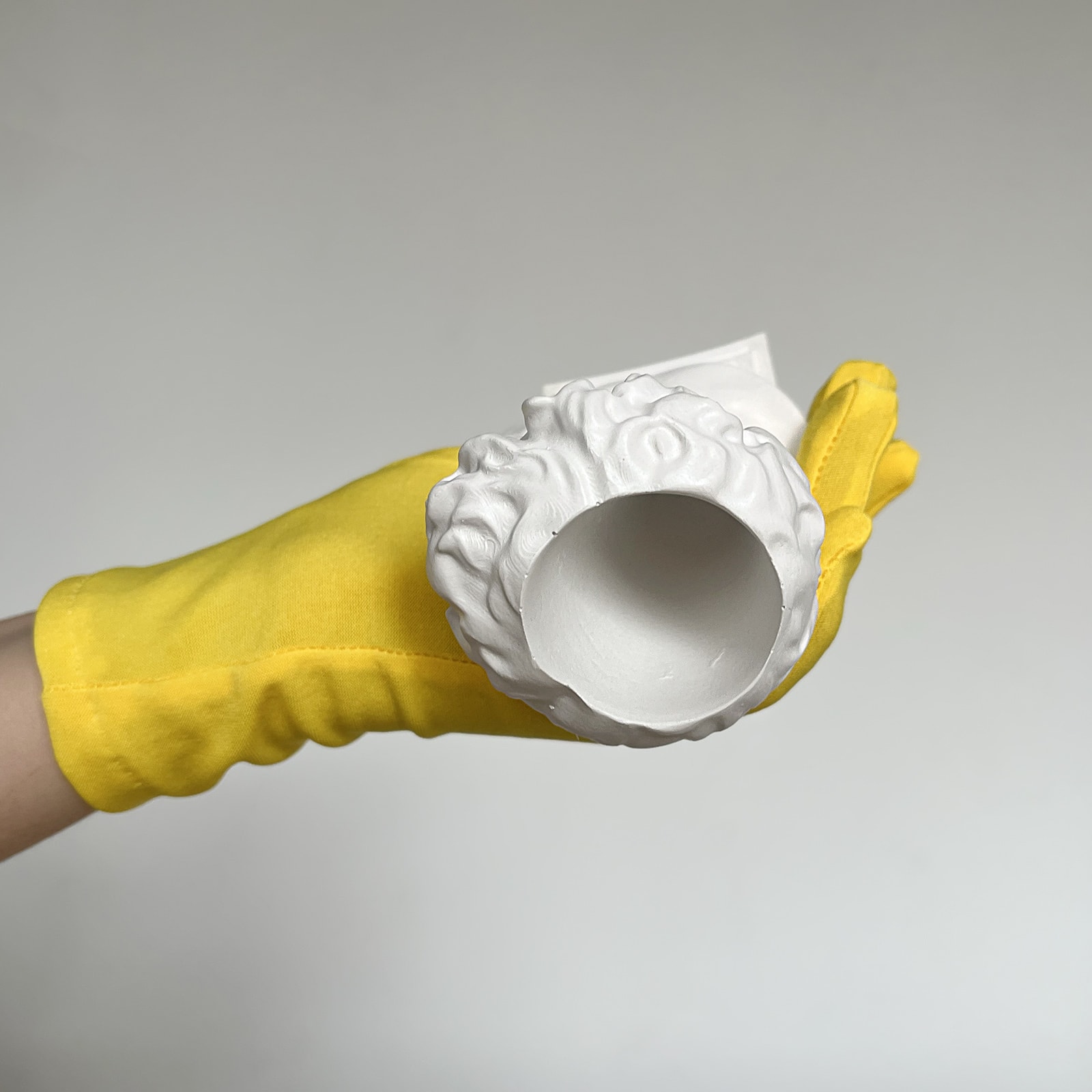 Кашпо Бюст Давида | Гіпсовий Виріб від майстерні "Щаслива Качка" - Слайд 9