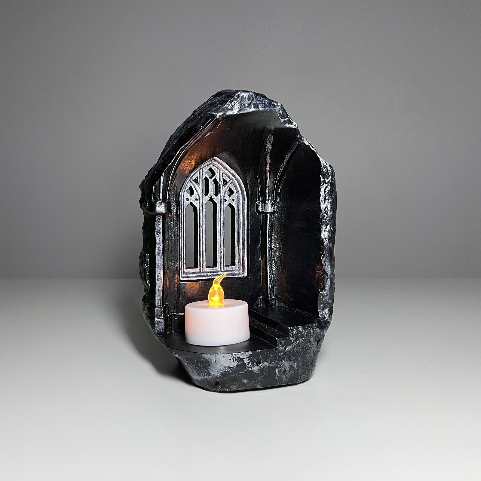 Підсвічник Чарівний Замок з Чайною Свічкою | Гіпсовий Виріб від майстерні "Щаслива Качка" - Слайд 13