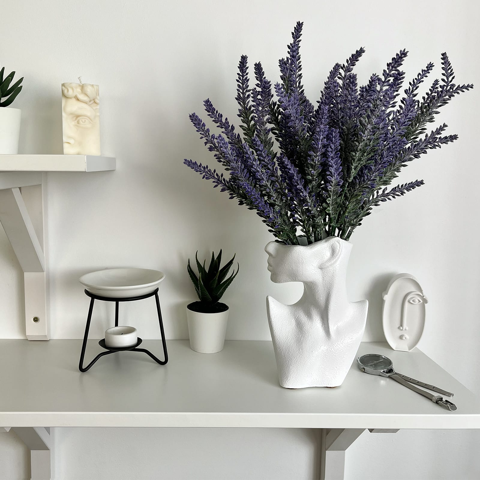 Ваза Жінка Ельфійка | Гіпсовий Виріб від майстерні "Щаслива Качка" - Слайд 2