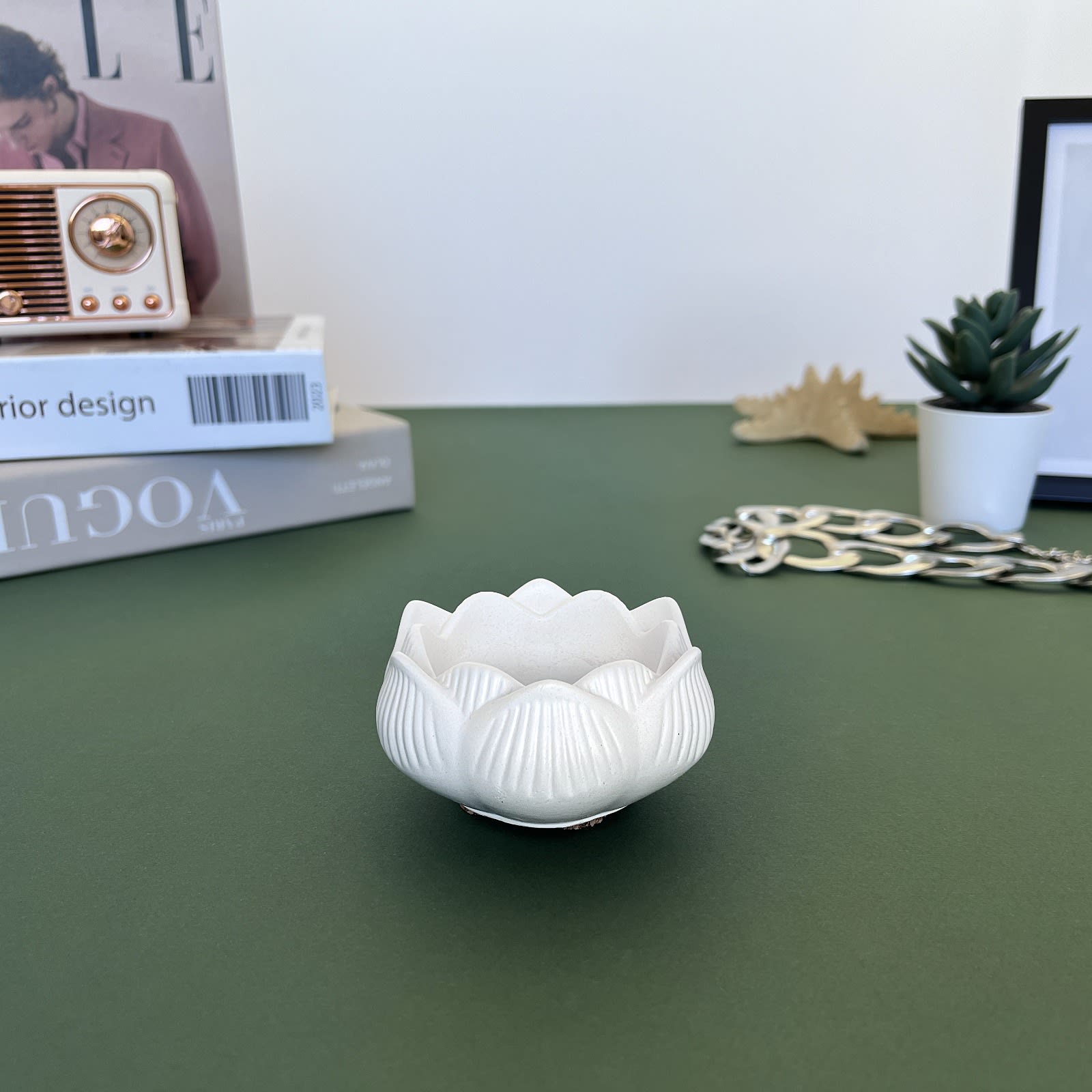 Кашпо Лотос | Гіпсовий Виріб від майстерні "Щаслива Качка" - Слайд 2