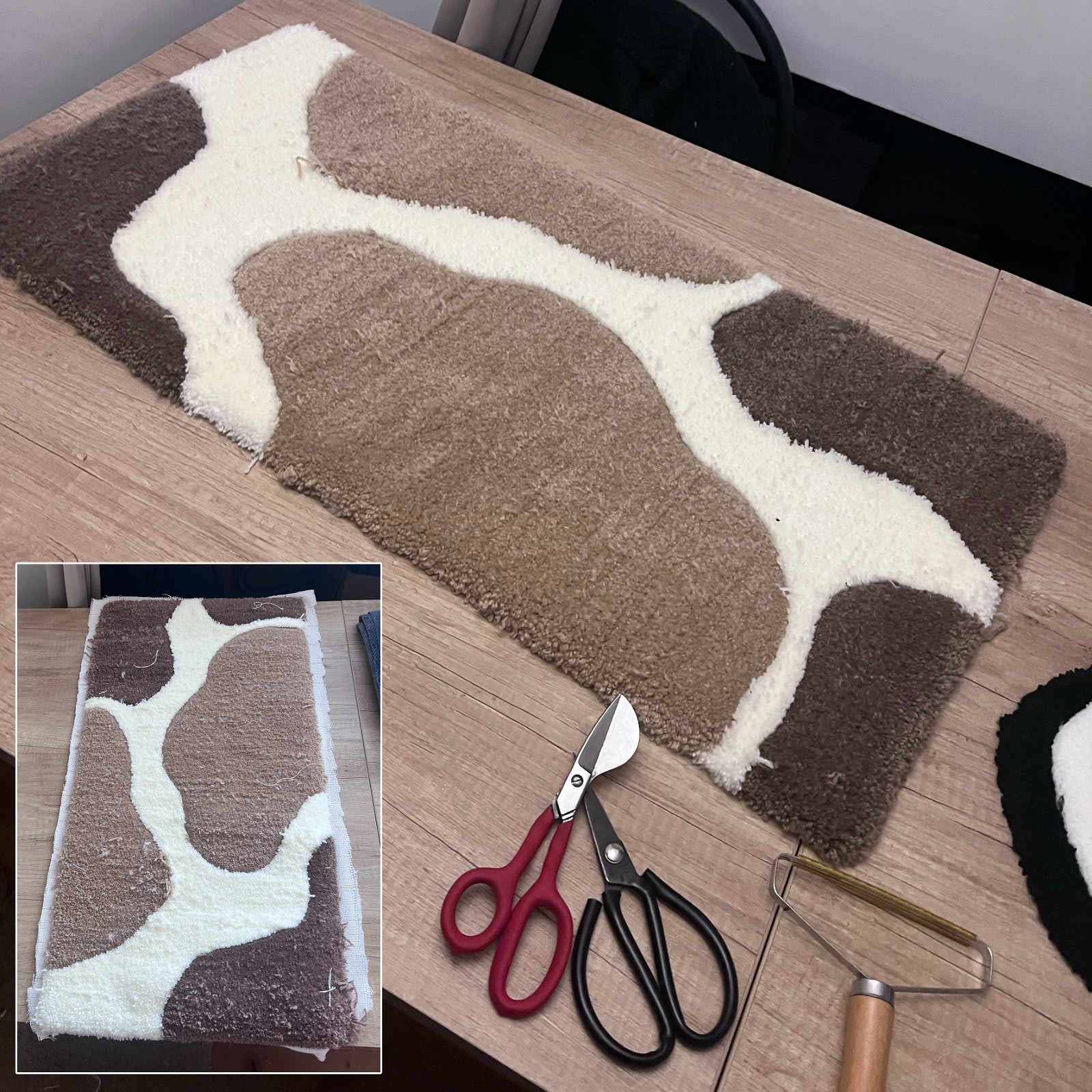 Килим Молочна Річка — абстрактна мапа / коров’яча шкура | Тафтинговий Килим від майстерні "Щаслива Качка" - Слайд 11