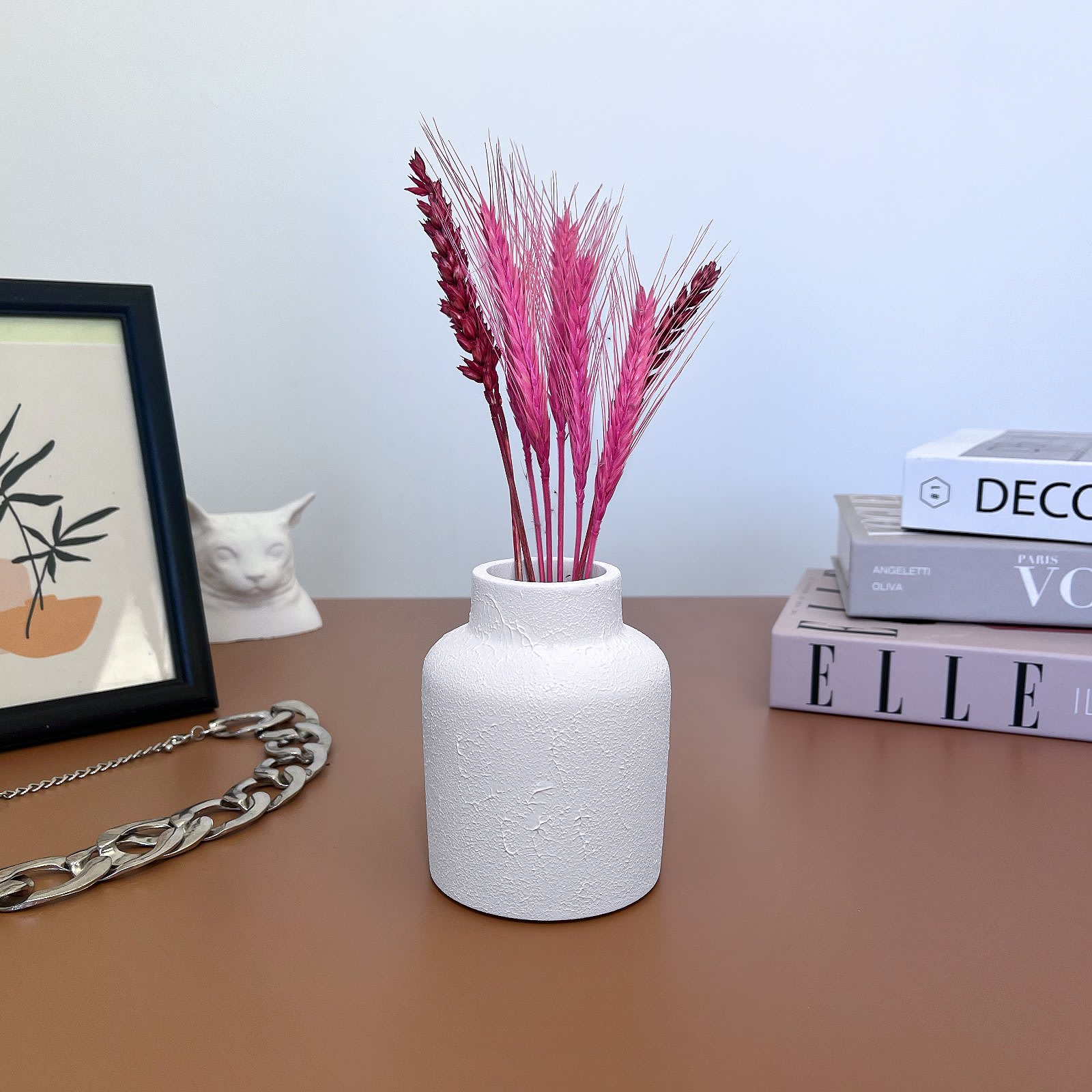 Ваза Scandi Фактурна | Гіпсовий Виріб від майстерні "Щаслива Качка" - Слайд 5