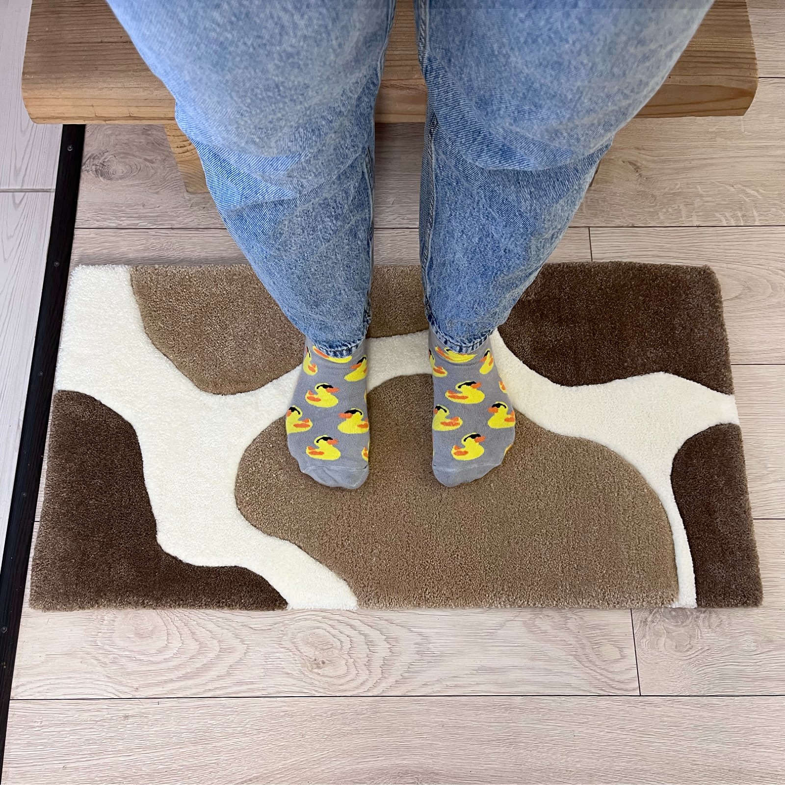 Килим Молочна Річка — абстрактна мапа / коров’яча шкура | Тафтинговий Килим від майстерні "Щаслива Качка" - Слайд 6