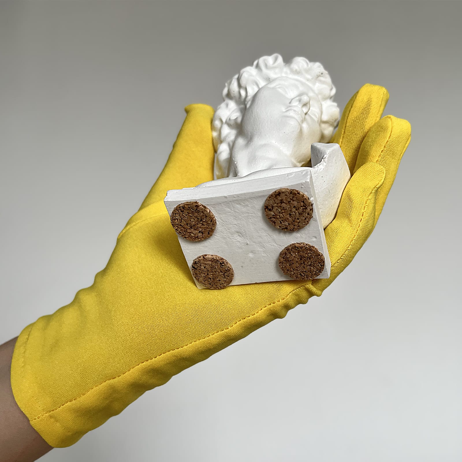 Кашпо Бюст Давида | Гіпсовий Виріб від майстерні "Щаслива Качка" - Слайд 10