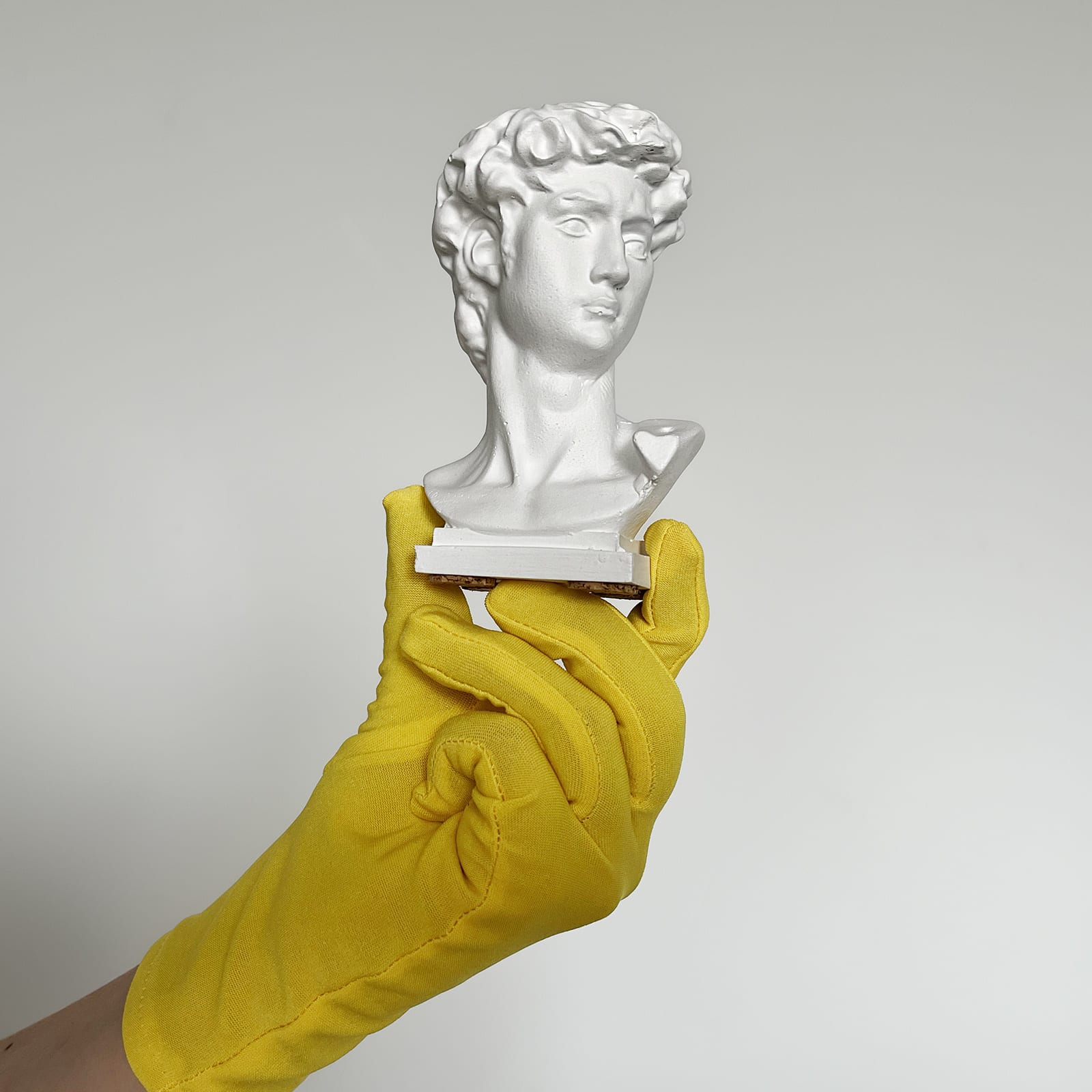 Кашпо Бюст Давида | Гіпсовий Виріб від майстерні "Щаслива Качка" - Слайд 11